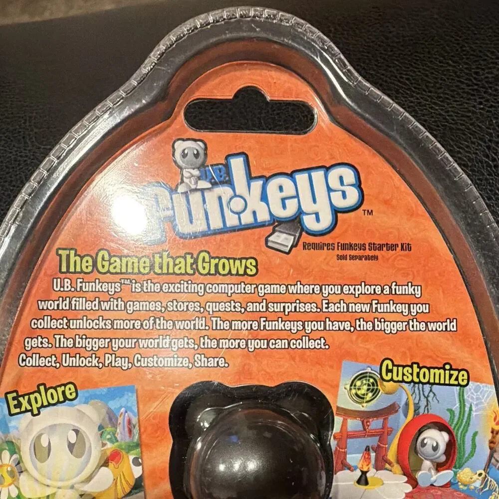 U.B. Funkeys The Bones Figure M1624 2007 Black Skull Bear Ages 8+
